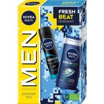 Nivea Men Fresh Beat sada sprchový gel Men Fresh Kick 250 ml + antiperspirant Men Deep Beat 150 ml pro muže – Zbozi.Blesk.cz