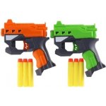 Teddies pistole 2ks 12cm plast na pěnové náboje 6ks nabojů na kartě – Hledejceny.cz