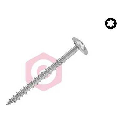 Nerezový konstrukční vrut 8 × 40 mm, talířová hlava, A2, TX40 – balení 100 ks – Hledejceny.cz
