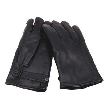 BW kožené rukavice lemované černé