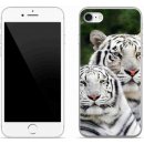 Pouzdro mmCase gelové iPhone SE (2020) - Bílí tygři