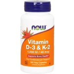 Now Vitamin D3 & K2 1000 IU 45 μg x 120 rostlinných kapslí – Hledejceny.cz