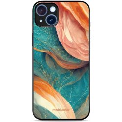 Mobiwear Glossy Apple iPhone 15 Plus - G025G - Azurový a oranžový mramor