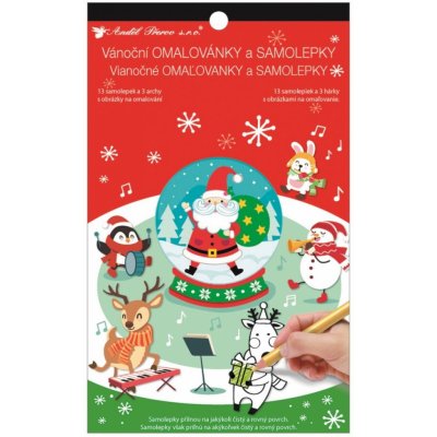 Samolepky a omalovánky vánoční Santa – Zboží Mobilmania