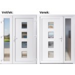 Soft Dvoukřídlé vchodové 010+Sklo Nisip Bílá/bílá pravé 150 x 200 cm – Hledejceny.cz