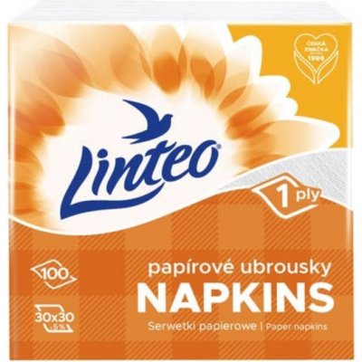 Linteo ubrousky Classic 1V bílé 100ks 30x30cm – Zboží Dáma