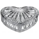Crystal Bohemia skleněná dóza ve tvaru srdíčka 110 mm – Zboží Mobilmania