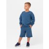 Winkiki Kids Wear chlapecká sportovní tepláková souprava (mikina + kraťasy) tmavě modrá