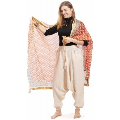 Sarong / šátek JALA / červeno-béžový – Sleviste.cz