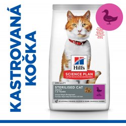 Hill's Science Plan granule pro kastrované dospělé kočky s kachnou 3 kg