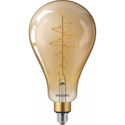 Philips Vintage LED žárovka E27 A160 40W 470lm 1800K stmívatelné, jantarová – Zboží Živě