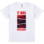 BJP tričko IT WAS NECESSARY bílá – Zboží Mobilmania