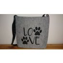 Bertoni filcová kabelka crossbody Love Dogs