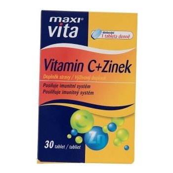 Maxivita Vitamin C Zinek 30 tablet od 29 Kč - Heureka.cz