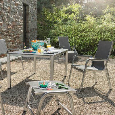 KETTLER Hliníkové zahradní křeslo Basic Plus Antracit Silver 409056 – Hledejceny.cz