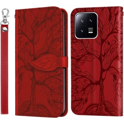 Pouzdro Embossing Pattern Strom Xiaomi 13 červené – Zboží Mobilmania