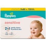 Pampers Sensitive Baby dětské čisticí ubrousky 9 x 80 ks – Zboží Dáma