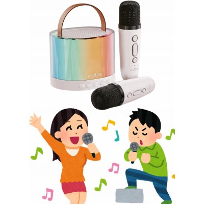 Maxlife MXKS 200 white Bluetooth karaoke se 2 mikrofony bílá – Zbozi.Blesk.cz