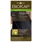 Biokap NutriColor permanentní barva na vlasy s arganovým olejem 1.0 Black Tricorepair Complex 140 ml – Zboží Dáma