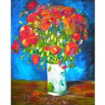 Figured ART Diamantové malování VÁZA S MÁKY Van Gogh bez rámu 40 x 50 cm – Sleviste.cz