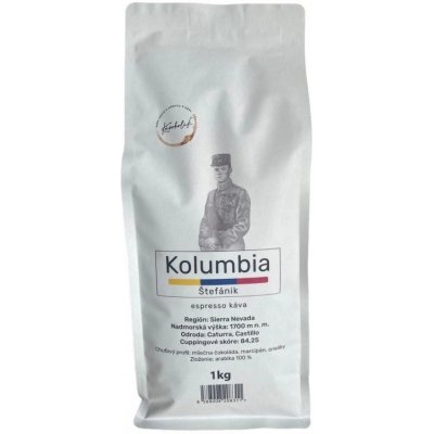 KÁVOHOLIK Káva Štefánik Kolumbia 100 % arabika zrnková 1 kg – Hledejceny.cz