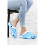 Dámské gumové nazouváky 3016BL.WH – Zboží Dáma