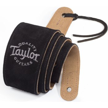 Taylor Black Suede Logo Guitar Strap