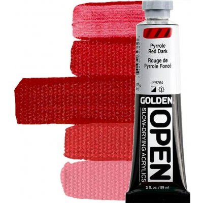 Golden Artist Colors Open akrylová barva pyrrole red dark 59 ml – Zboží Dáma