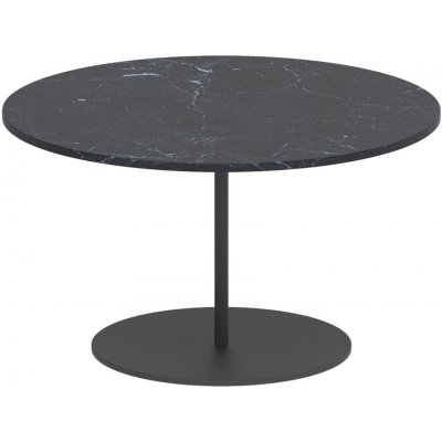 Royal Botania Odkládací stolek Butler, kulatý 60x35 cm, rám nerezová ocel anthracite, deska teak – Hledejceny.cz