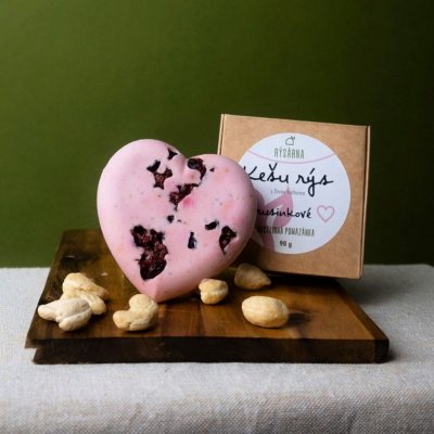 Rýsárna veganský Brusinkové srdce 90 g – Zboží Dáma
