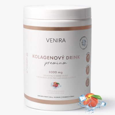 Venira Premium kolagenový drink pro vlasy, nehty a pleť limitovaná letní edice, ledový broskvový čaj 324 g – Zboží Mobilmania