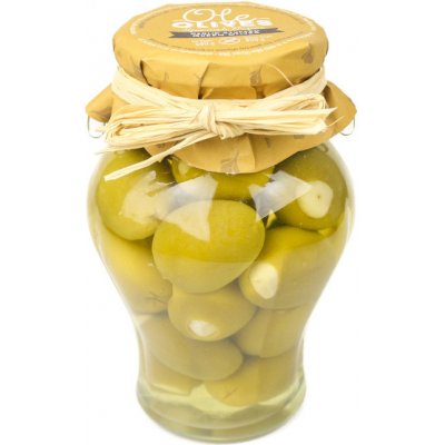 Amfora Olivy Gordal plněné česnekem 580 g – Zboží Dáma