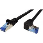 Goobay 21.92.2400 S/FTP patch, kat.6a, lomený konektor, 0,25m, černý – Zboží Živě