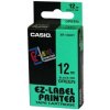 Barvící pásky Casio originální páska do tiskárny štítků, Casio, XR-12GN1, černý tisk/zelený podklad, nelaminovaná, 8m, 12mm