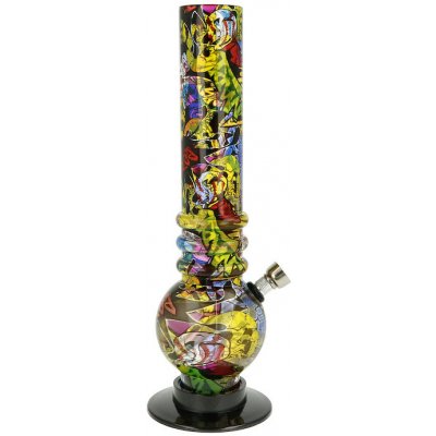 BVPK Bong akrylový Graffiti žlutočervený 26cm – Hledejceny.cz