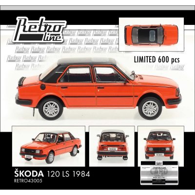 Škoda 120 LS 1984 exportní verze oranžová/černá 1:43 – Zbozi.Blesk.cz