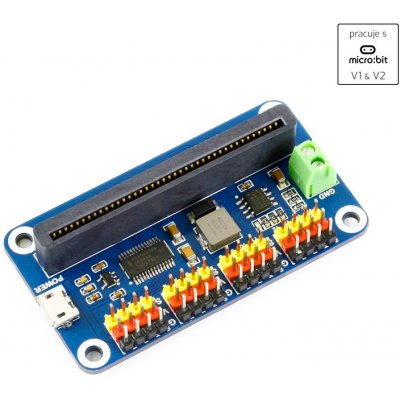 Waveshare Servo Driver HAT pro BBC micro:bit V1 a V2 16kanálový 12bit I2C – Hledejceny.cz