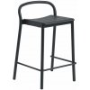 Zahradní židle a křeslo Muuto Stolička Linear Steel Counter Stool, black