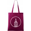 Nákupní taška a košík Plátěná taška Handy Big Ben růžová bílý motiv