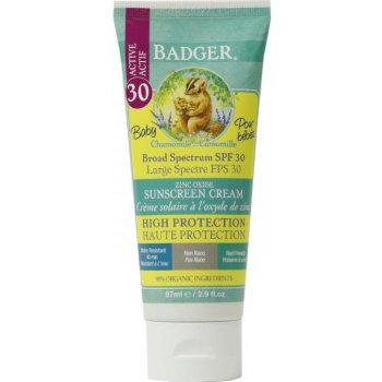 Badger Baby krém na opalování heřmánek a měsíček SPF30 87 ml