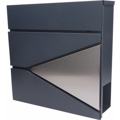 Poštovní schránka, A4, nerez AISI410 a poznik, RAL7016 – Zbozi.Blesk.cz