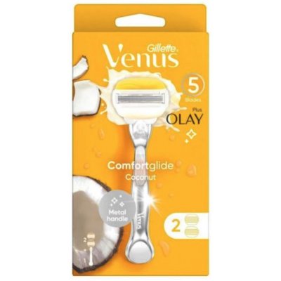 Gillette Venus Platinum Comfortglide Olay Coconut + 2 ks hlavic – Zboží Mobilmania