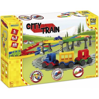 Wader Play Tracks vlak s kolejemi plast 4ks autíček 6,4m – Zboží Dáma