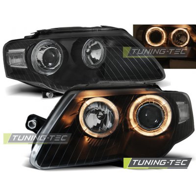 Tuning-Tec Přední čirá světla Volkswagen Passat B6 (2005 - 2010) - černé - Angel Eyes – Hledejceny.cz