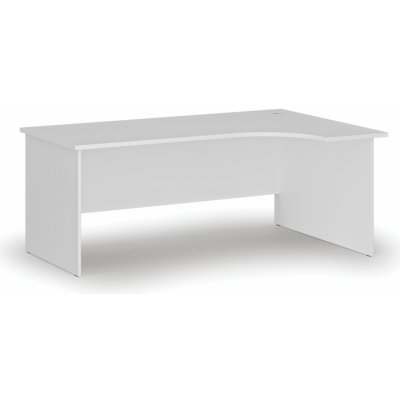 PRIMO Kancelářský rohový pracovní stůl WHITE, 1800 x 1200 mm, pravý, bílá – Zboží Mobilmania