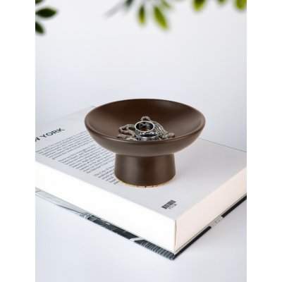 DESS Craft Studio Serene – dekorační miska na noze – Elegantní doplněk do vašeho interiéru Barva: 6 - Hnědá – Hledejceny.cz