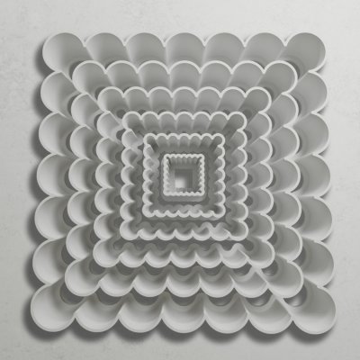 Vykrajovátko - Čtverec vroubkovaný - 1ks Velikost: 8 cm – Hledejceny.cz