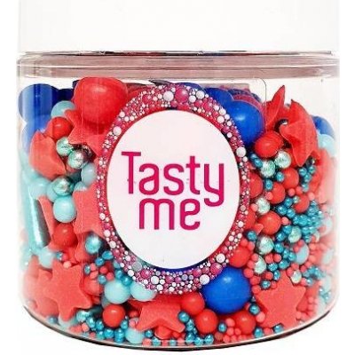 Cukrové zdobení mix červeno modré 150g - Tasty Me – Zboží Mobilmania