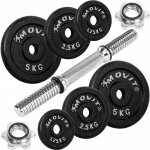 Movit Potažené/gumované činky nastavitelné 1 x 20 kg – Sleviste.cz