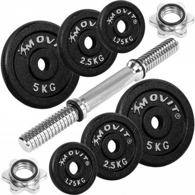 Movit Potažené/gumované činky nastavitelné 1 x 20 kg – Sleviste.cz